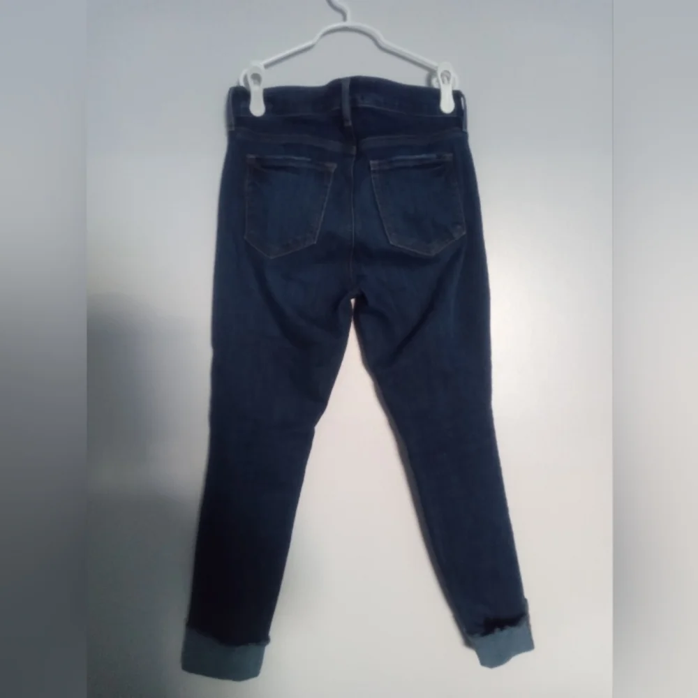 LOFT Modern Skinny Jeans Dark Wash Cuffed Ankle - Size 27/4 - Picture 2 of 9